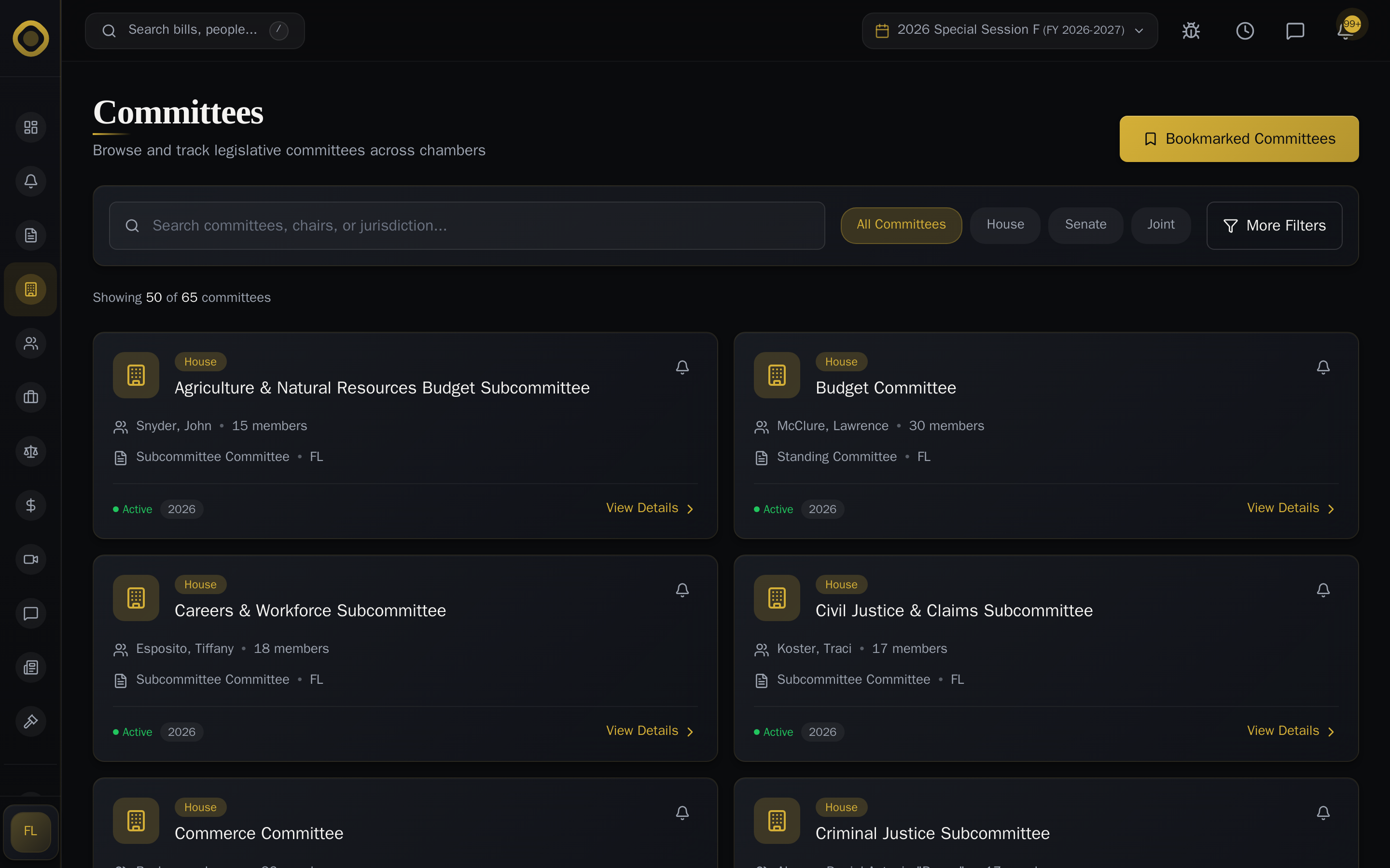 Committees browser